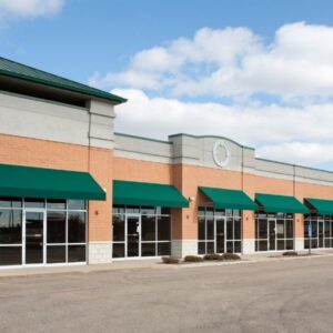 exterior shot of storefronts